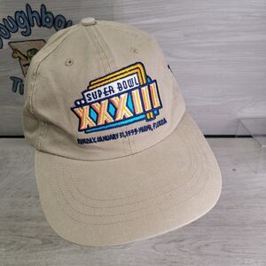NFL Super Bowl XXXIII Beige Adjustable Cap Hat Souvenir Atlanta Falcons Preowned